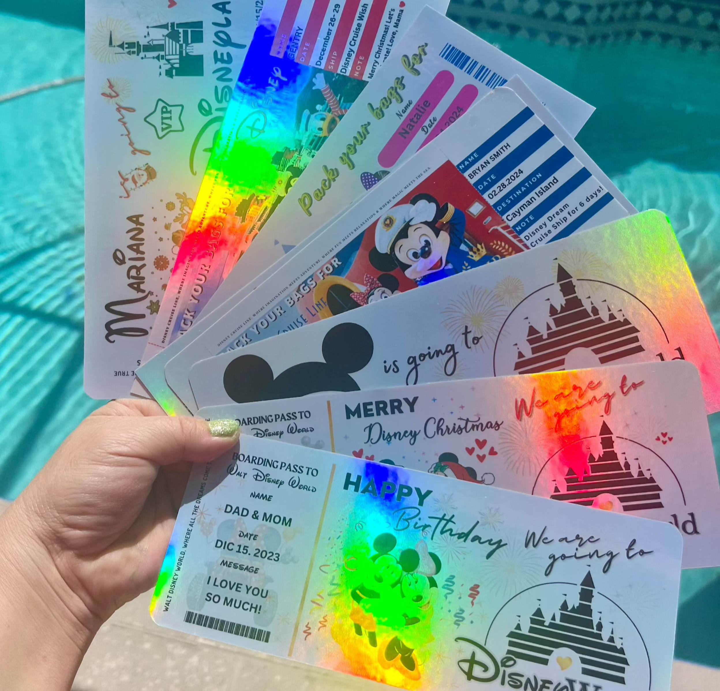 ✨ Premium Holographic Surprise Ticket – Magical Disney Reveal Gift for Kids