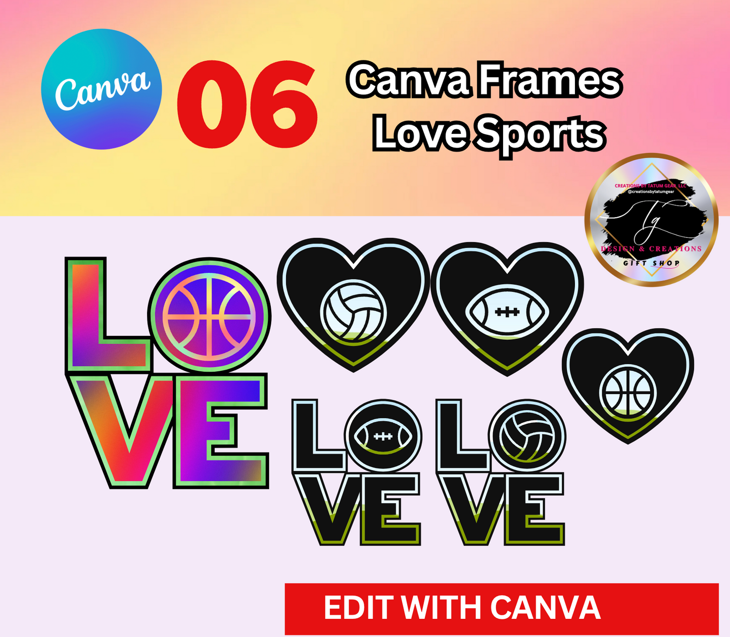 Canva Frames - Love Sports