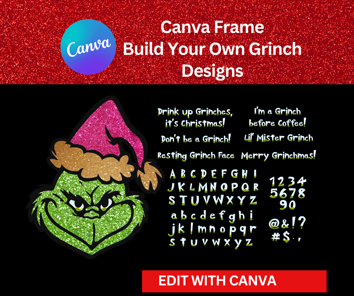 Canva Frames - Build Your Own Grinch