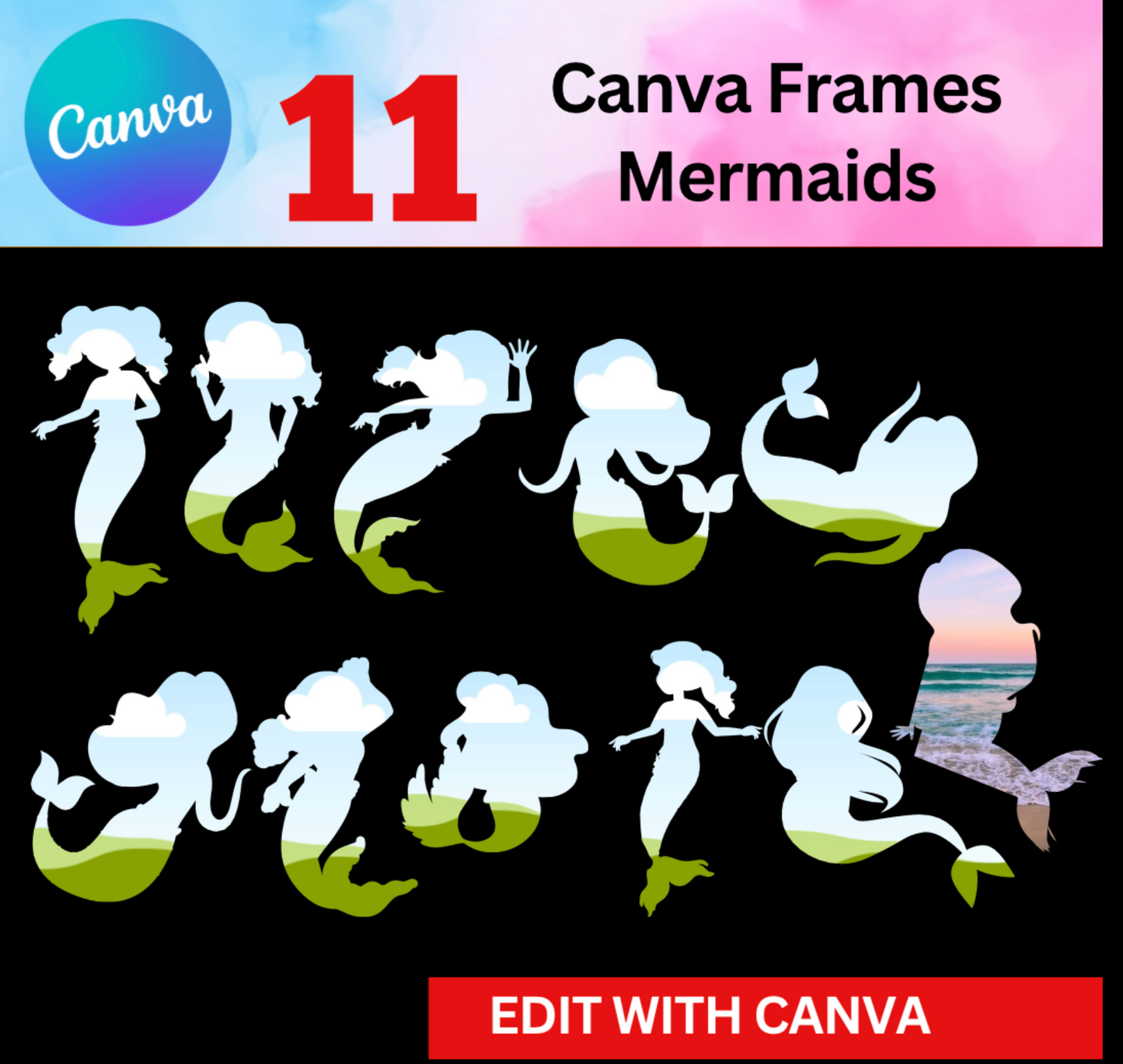 Canva Frames - Mermaids