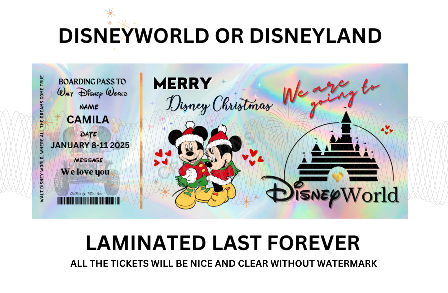PREMIUM HOLOGRAPHIC SURPRISE TICKETS – FANCY & STUNNING!