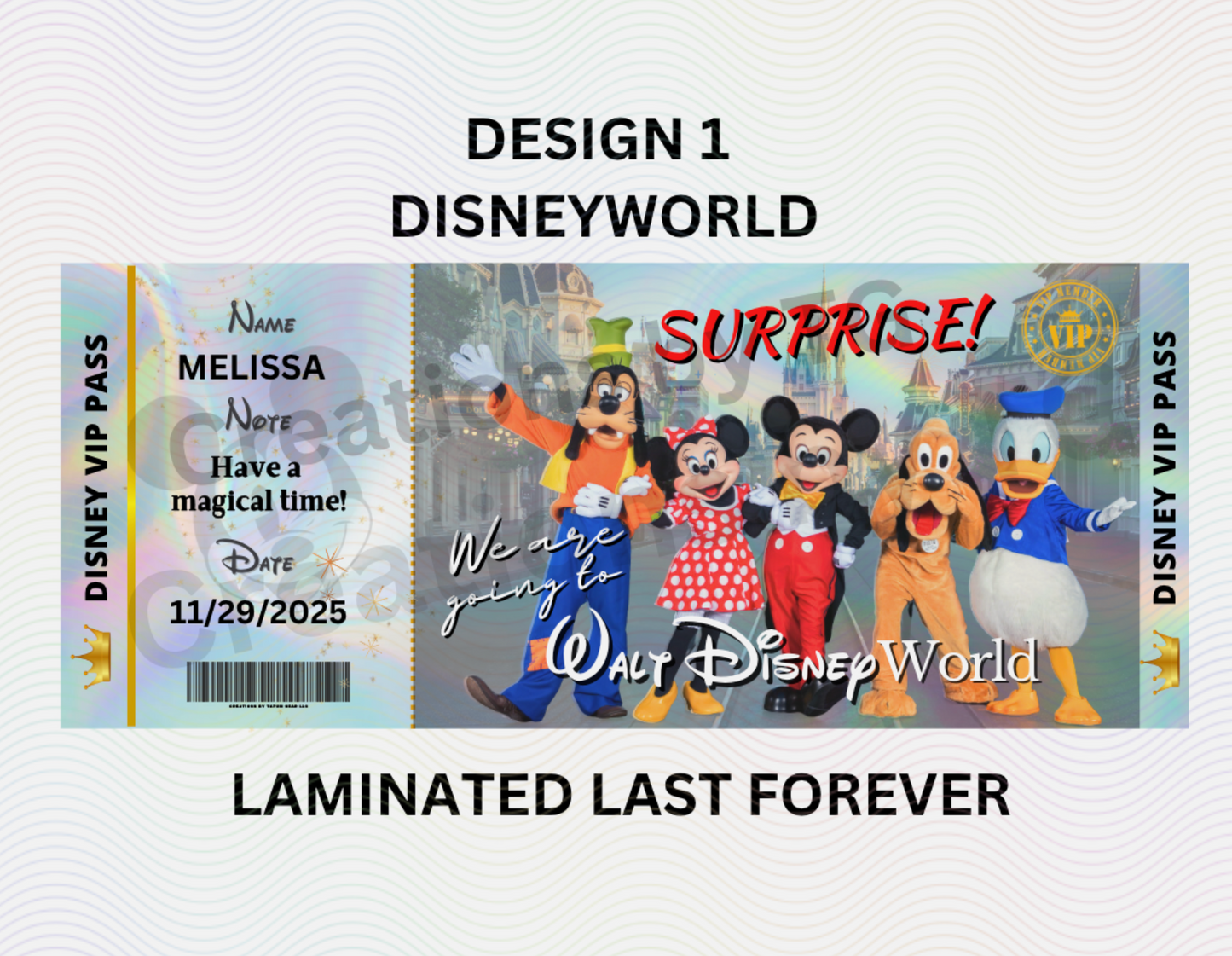 Premium Holographic Surprise Tickets – Magical Disney Reveal!