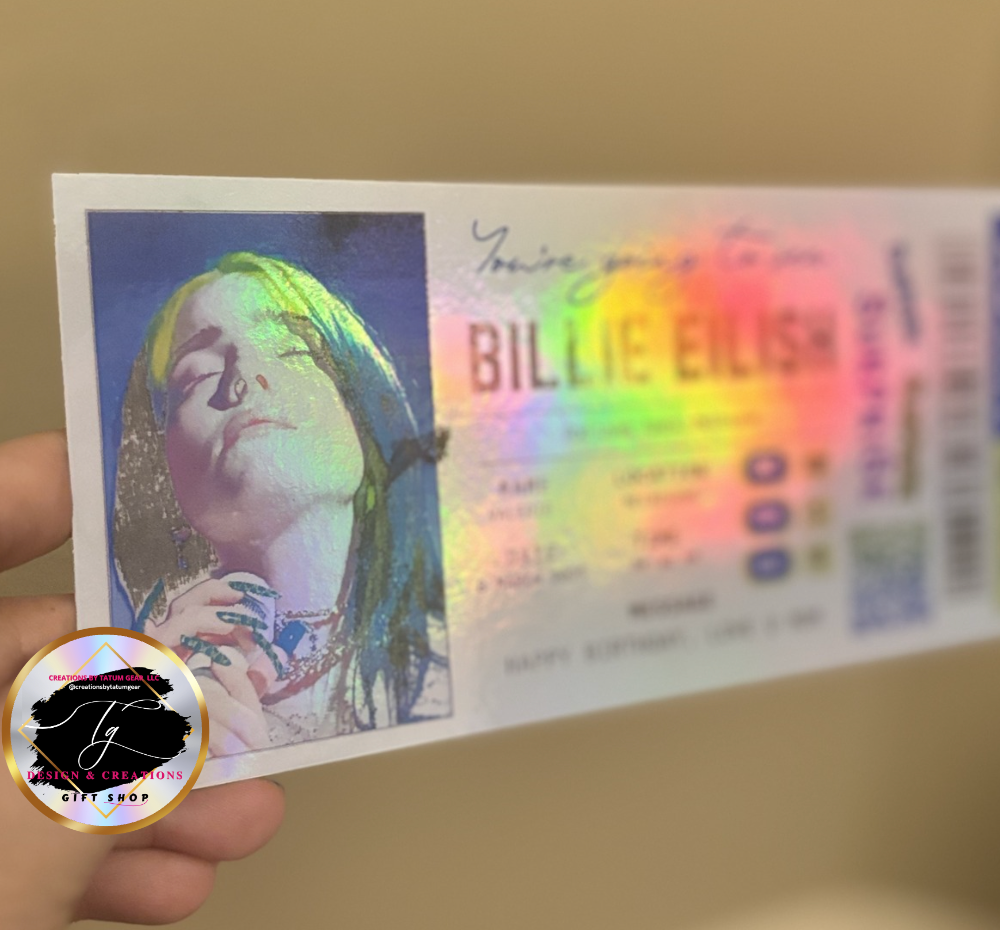 Holographic Surprise Concert Ticket – Custom VIP Gift for Music Lovers