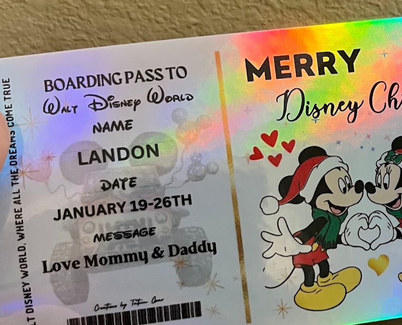 Physical Holographic Disneyworld or Disneyland π Surprise Ticket Trip Reveal