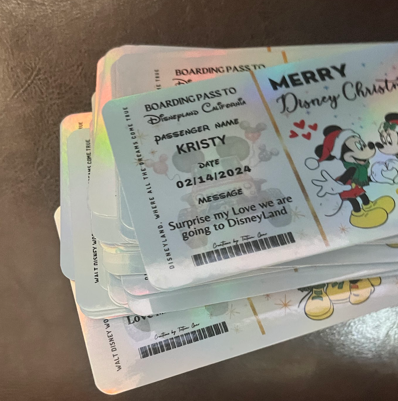 Physical Holographic Disneyworld or Disneyland π Surprise Ticket Trip Reveal