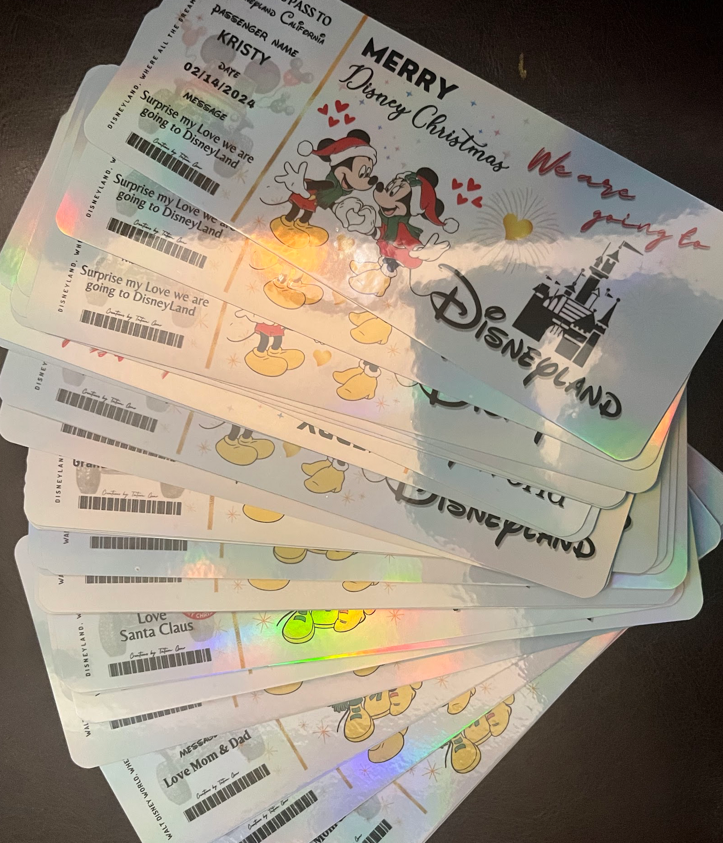 Christmas Surprise Ticket β Personalized Holographic Holiday Reveal