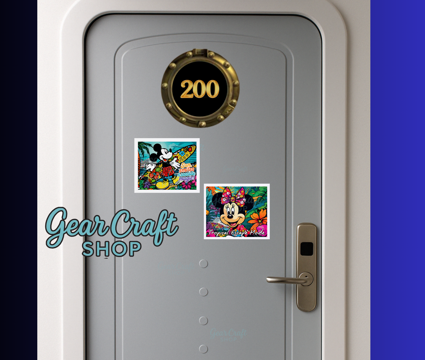 Tropical Cruise Door Magnets – Set of 2 | Fun Disney-Inspired Vacation Designs