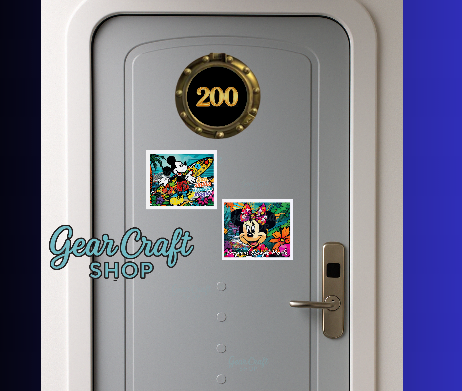 Tropical Cruise Door Magnets | Fun Disney-Inspired Vacation Designs