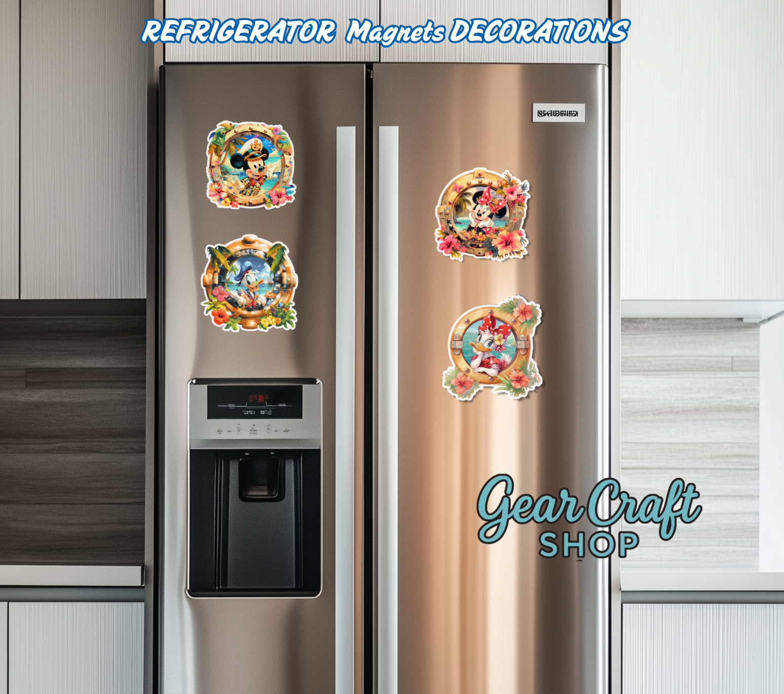 Sailor Porthole Friends Cruise Door Magnets Set of 4 - style 035