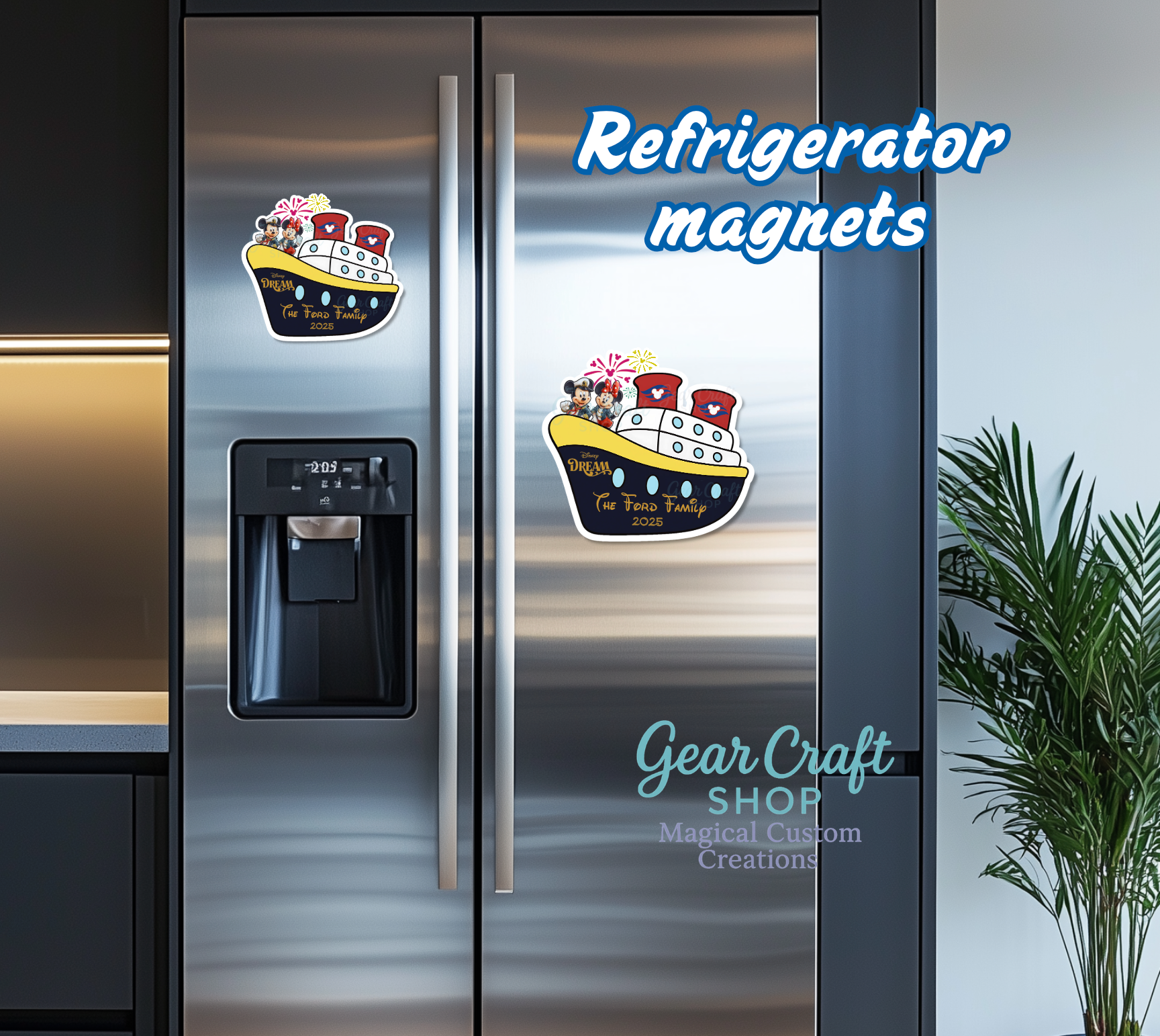 Disney Cruise Magnet – Ship with Mickey & Minnie