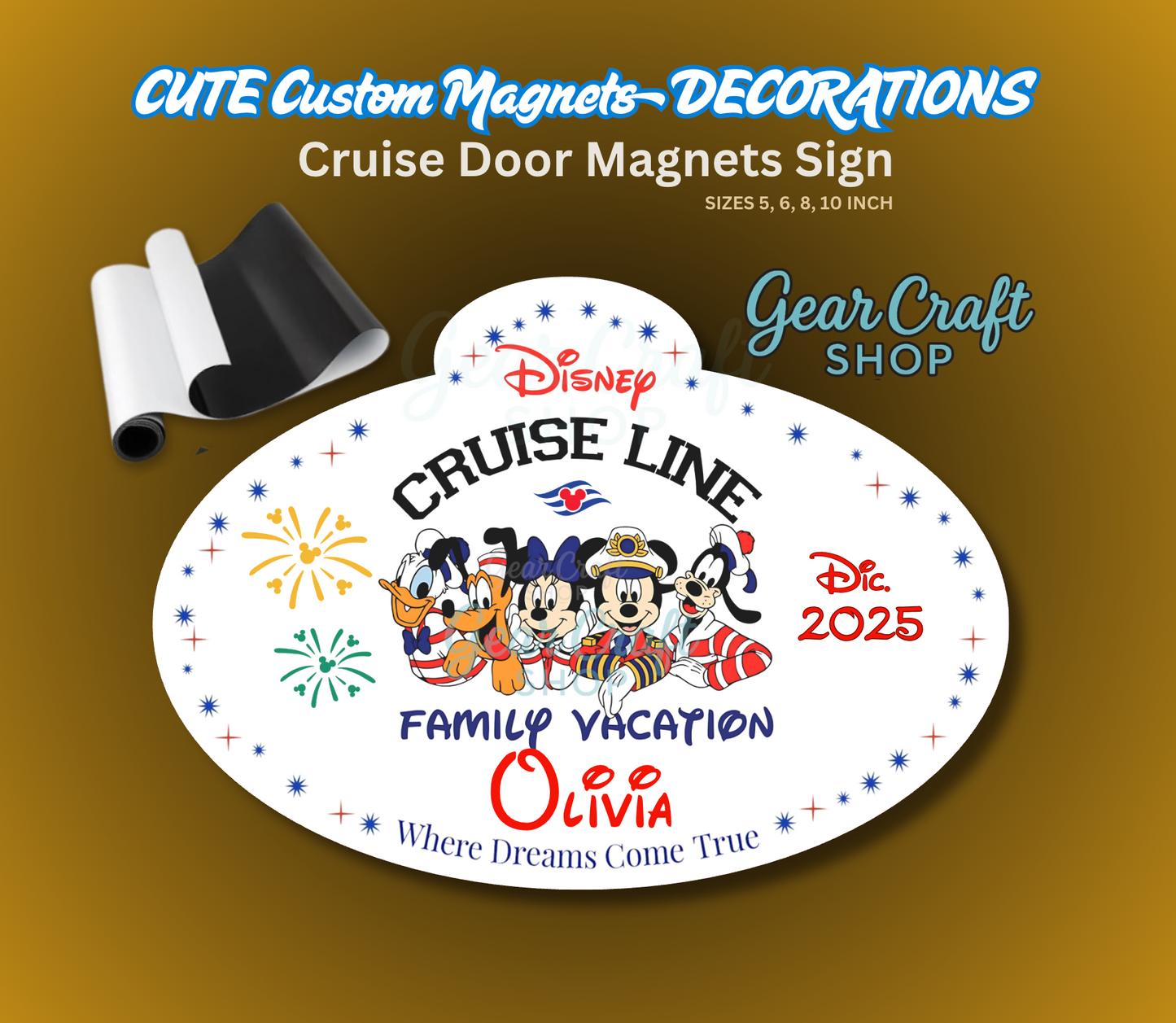 Disney Cruise Magnet Family or Name