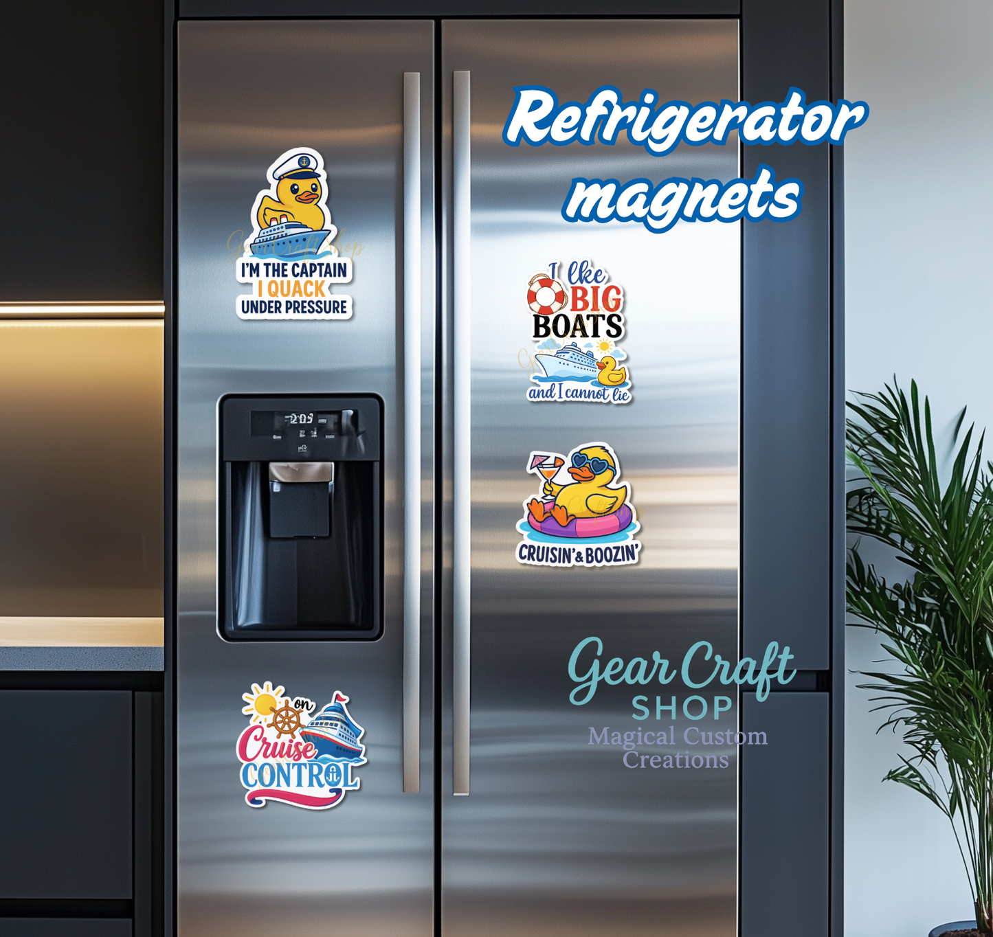 Funny Cruise Door Magnet Set – 4 Hilarious Waterproof Decorations for Your Cabin