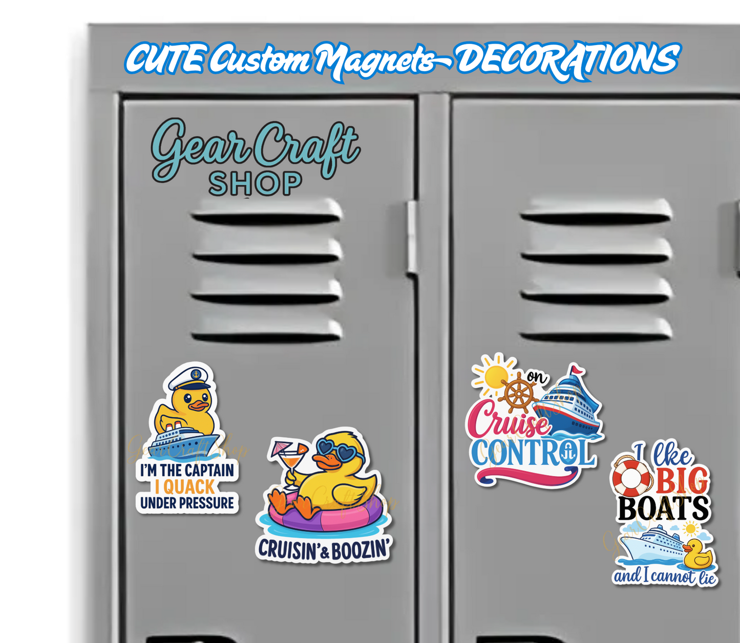 Funny Cruise Door Magnet Set – 4 Hilarious Waterproof Decorations for Your Cabin