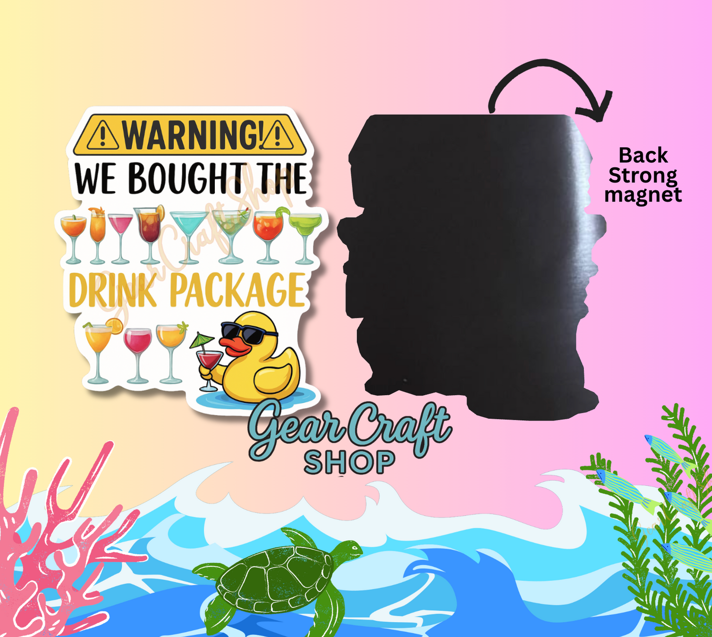 Funny Cruise Door Magnet Set – 4 Hilarious Waterproof Decorations Magnets