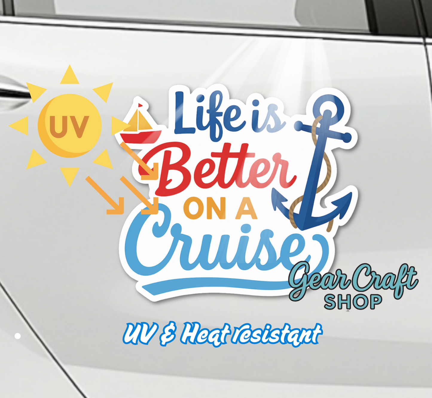 Funny Cruise Door Magnet Set – 4 Hilarious quotes & ducks Decorations Magnets