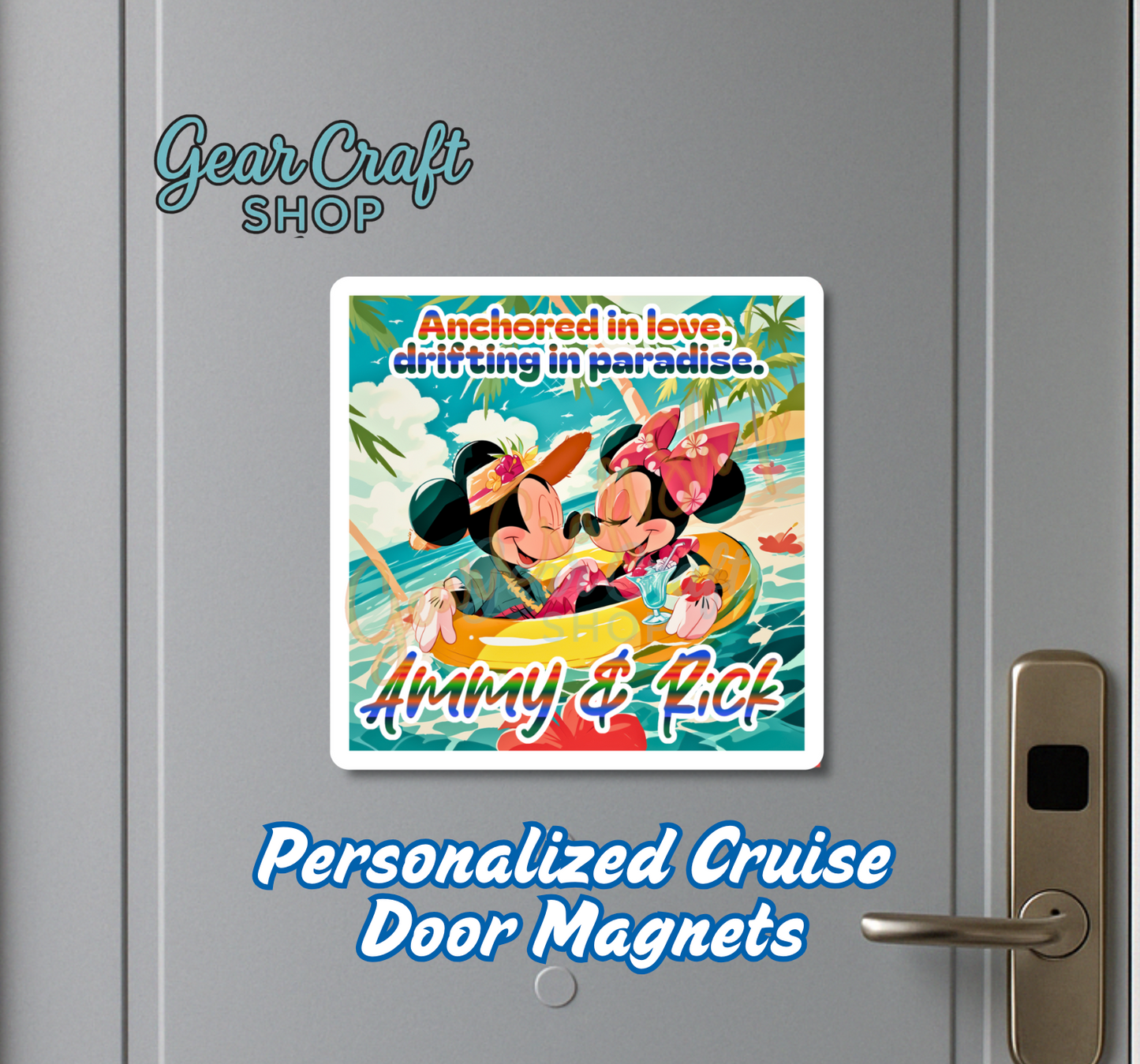 Personalized Love Cruise Magnet – Cute Couple Designs Inspired by Mickey