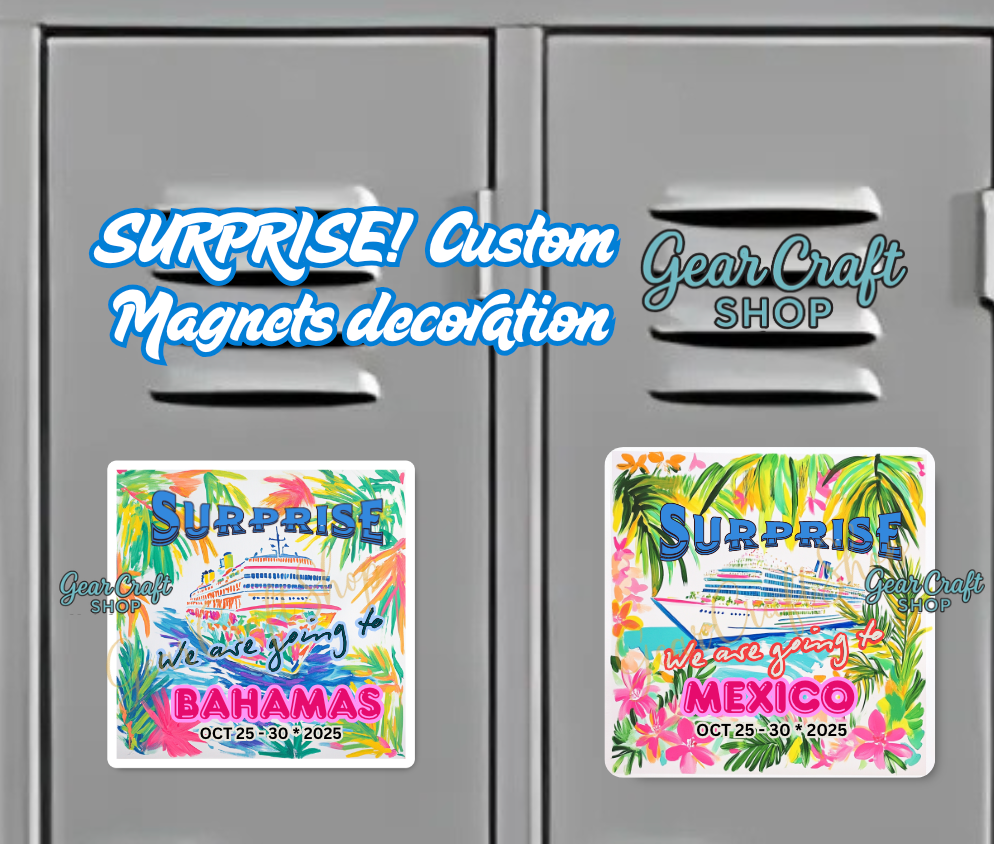 Custom Cruise Surprise Magnet – Personalized Destination & Date Gift