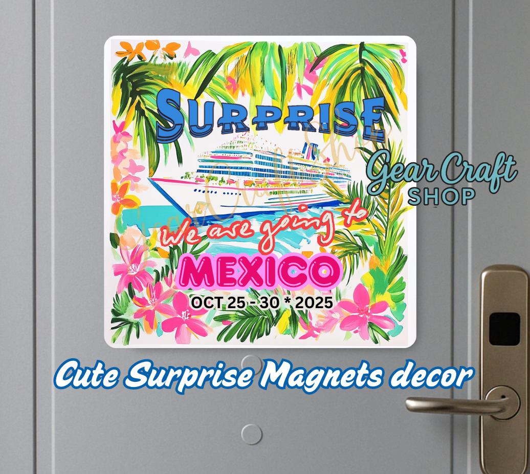 Custom Cruise Surprise Magnet – Personalized Destination & Date Gift