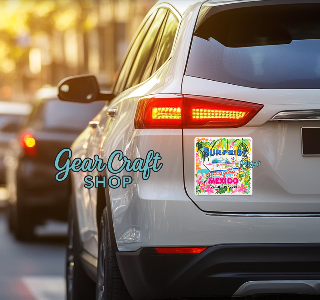 Custom Cruise Surprise Magnet – Personalized Destination & Date Gift