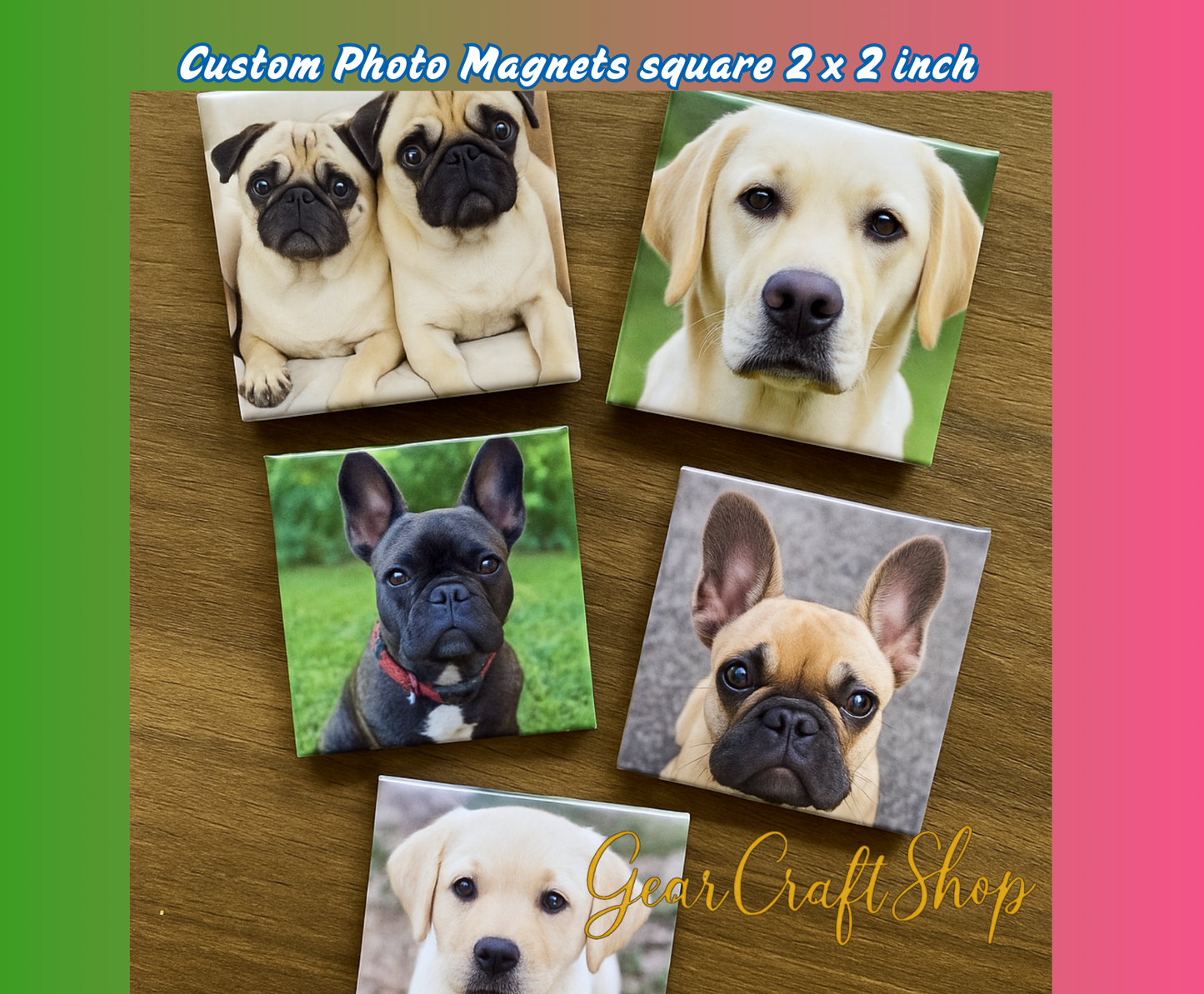 2-Inch Square Custom Photo Magnets – Personalized Fridge Magnets for Gifts, Keepsakes & Special Moments