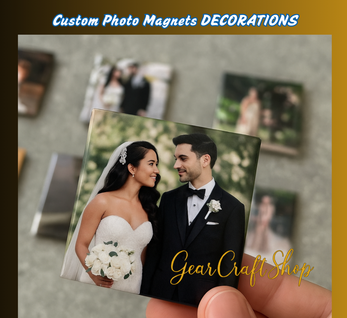 2-Inch Square Custom Photo Magnets – Personalized Fridge Magnets for Gifts, Keepsakes & Special Moments
