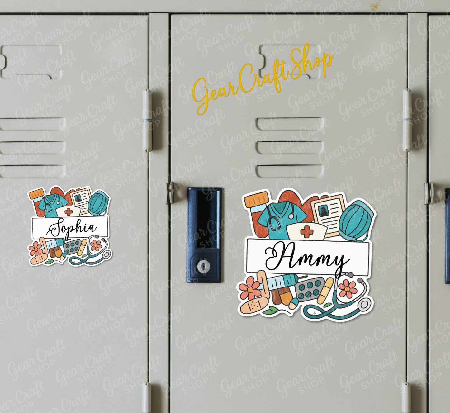 Personalized Nurse Sticker – Custom Name Medical Essentials – Exclusive GearCraftShop Design