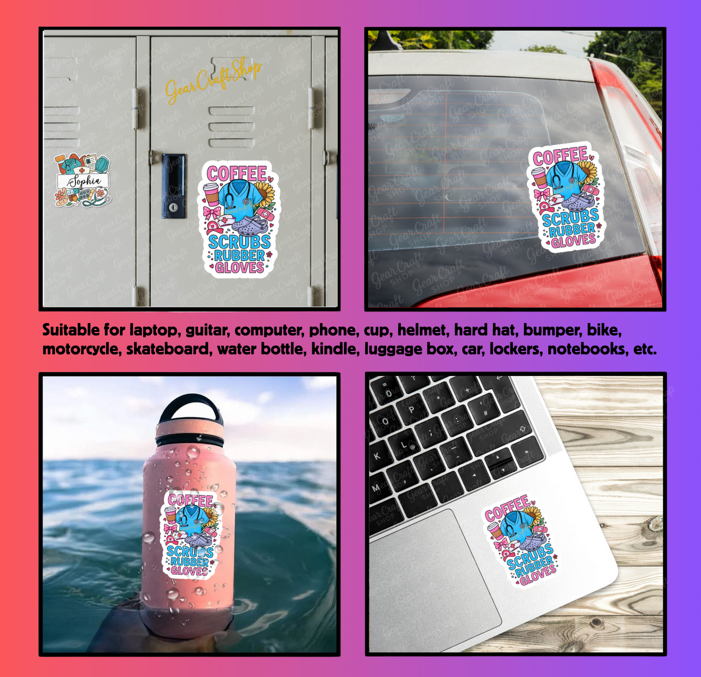 Coffee Nurse Sticker – Medical Essentials – Exclusive GearCraftShop Design
