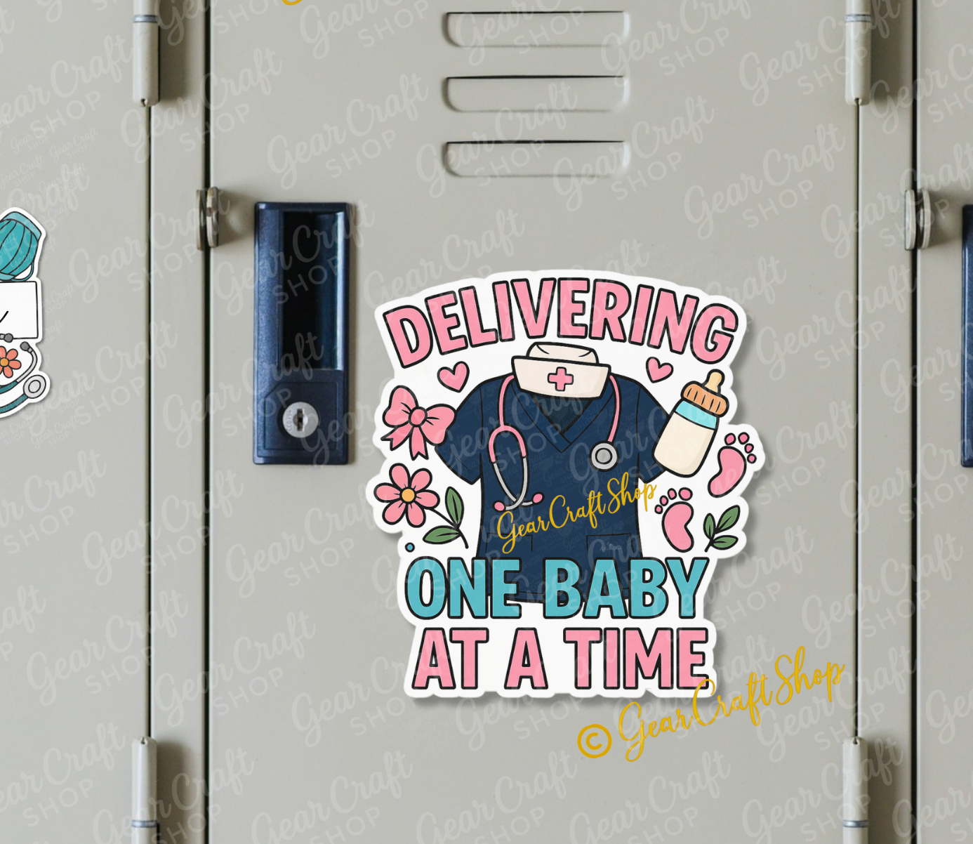 Cute Delivering One Baby at a Time β Maternity Nurse Sticker