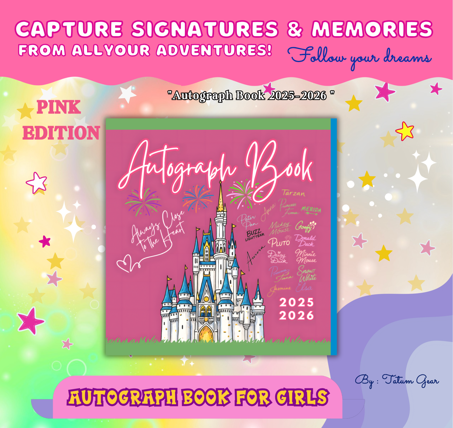 Autograph Castle Adventure Book 2025β2026 β Pink Edition