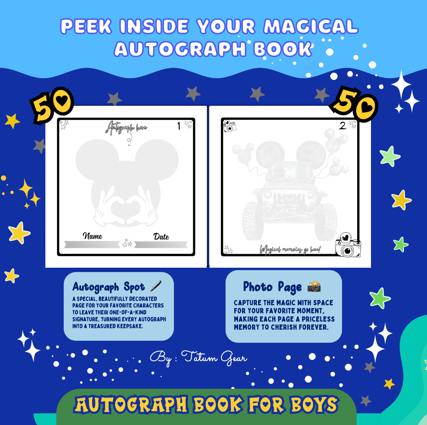 Autograph Castle Adventure Book 2025β2026 β Blue Edition for boys