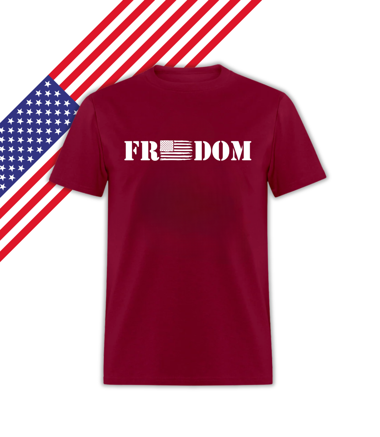 White Freedom frag Patriotic Tee
