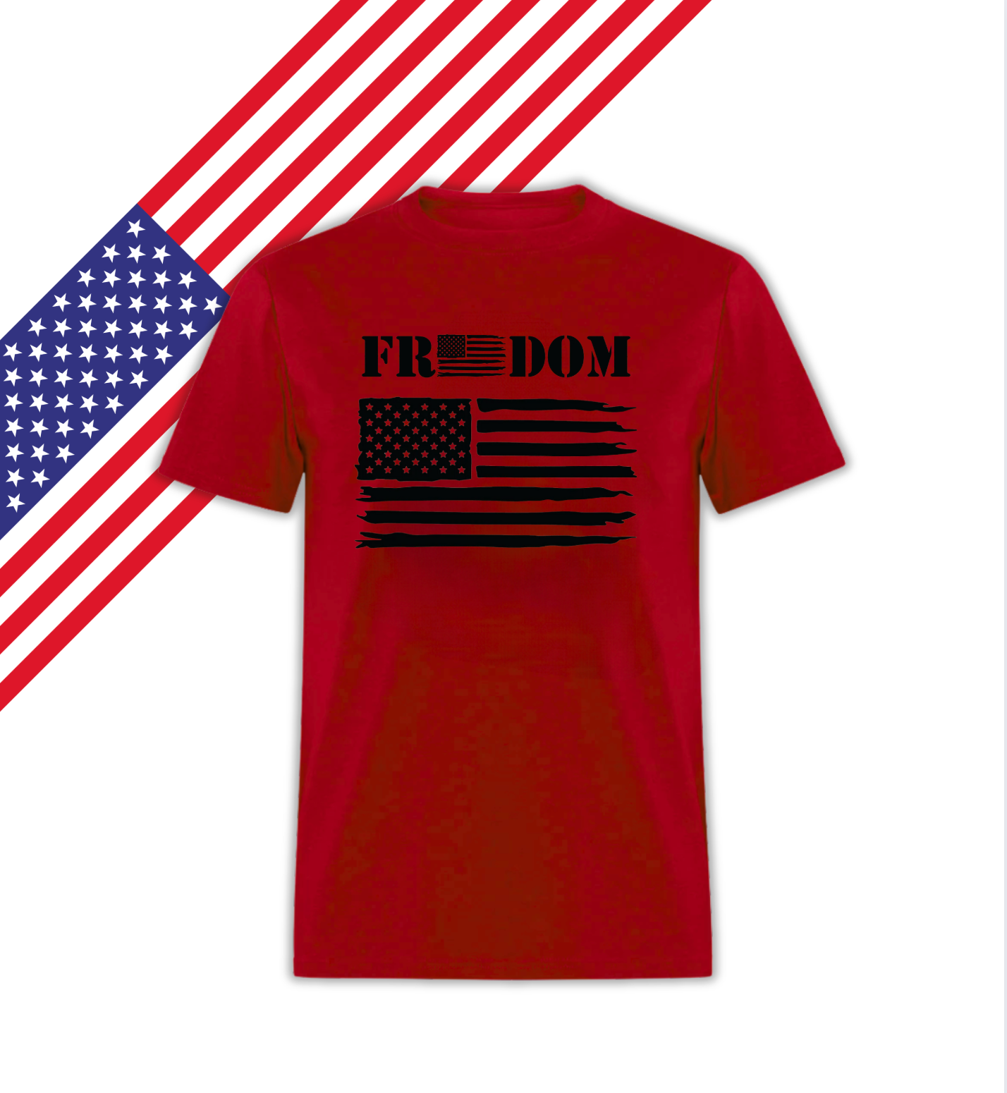 Black Freedom American frag - Patriotic T-Shirt