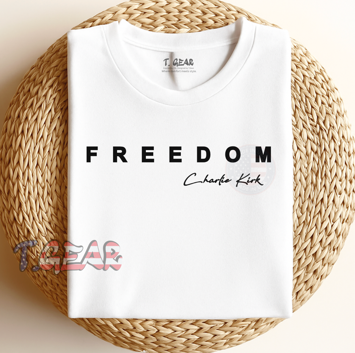 Charlie Kirk, Freedom tee.