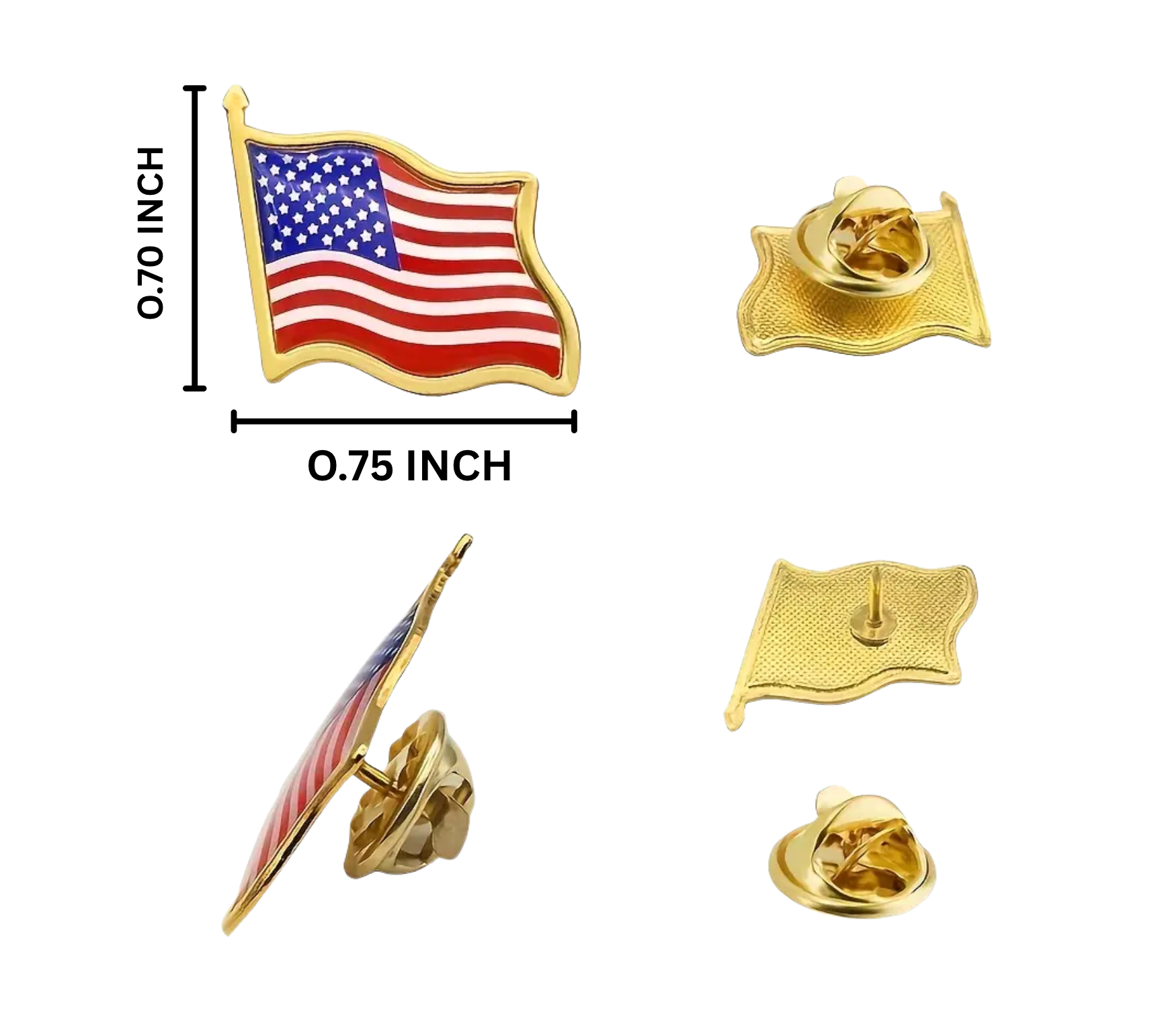 American Flag Pin - True Patriotic USA Pin