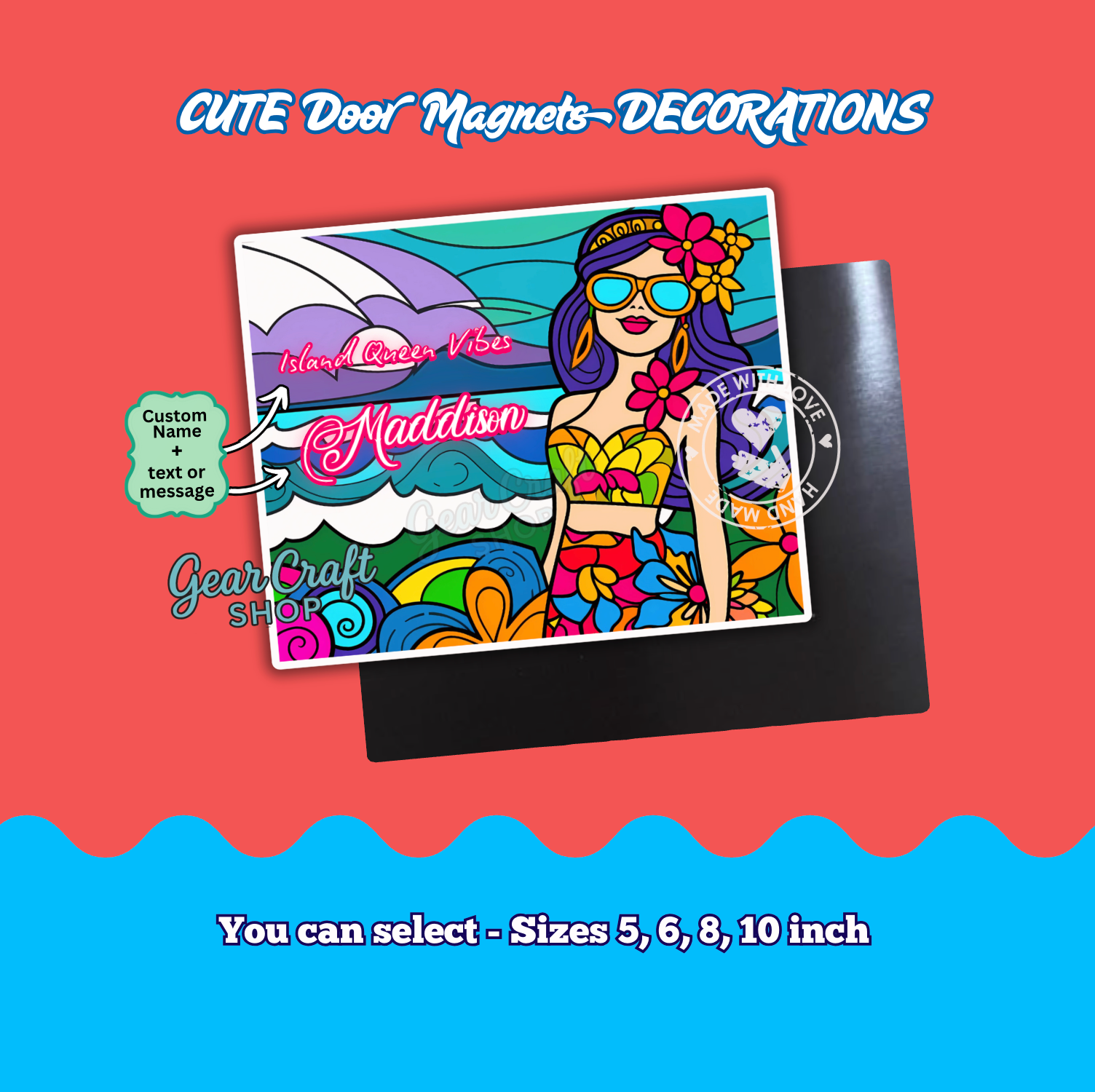 Island queen vibes - Cruise Name Magnet