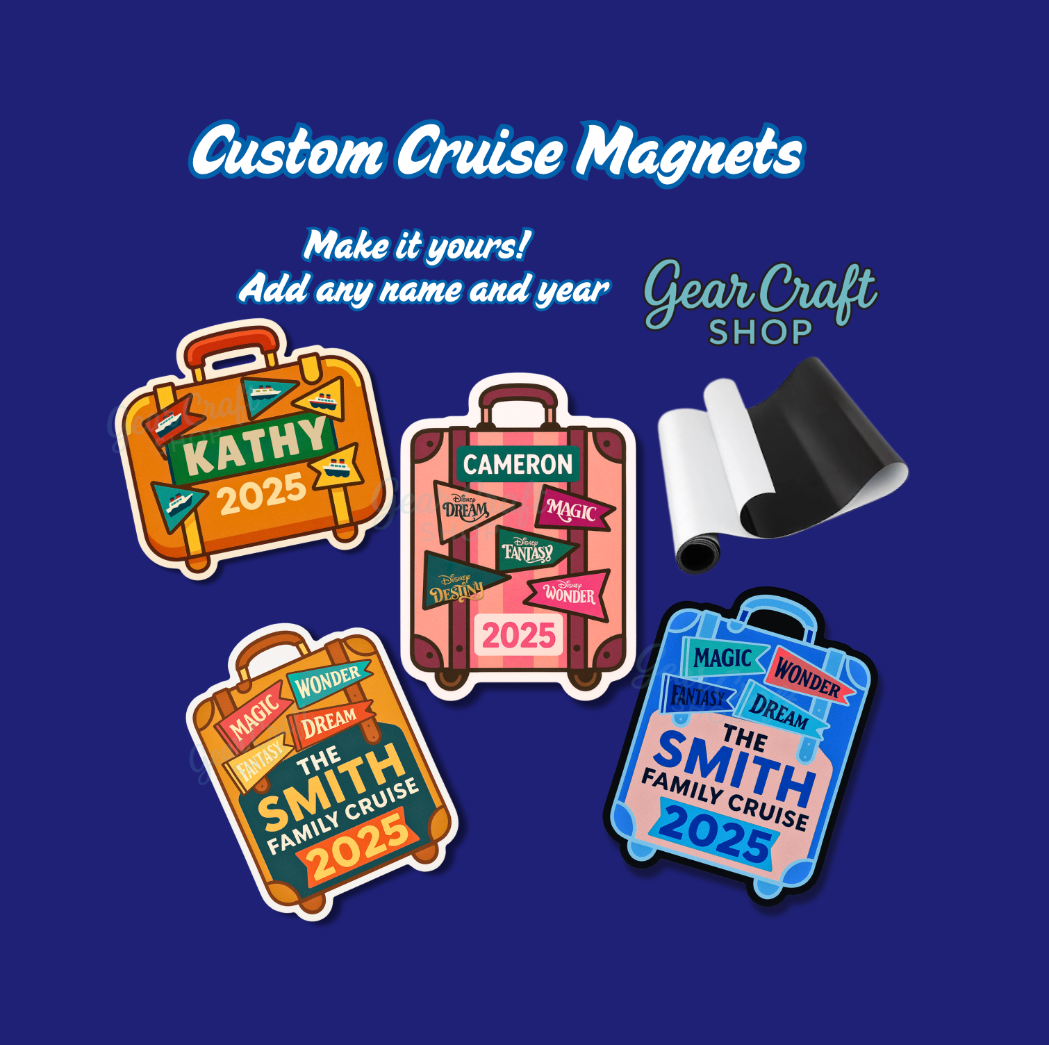Custom Cruise Suitcase Magnets β by Gear Craft Shop
