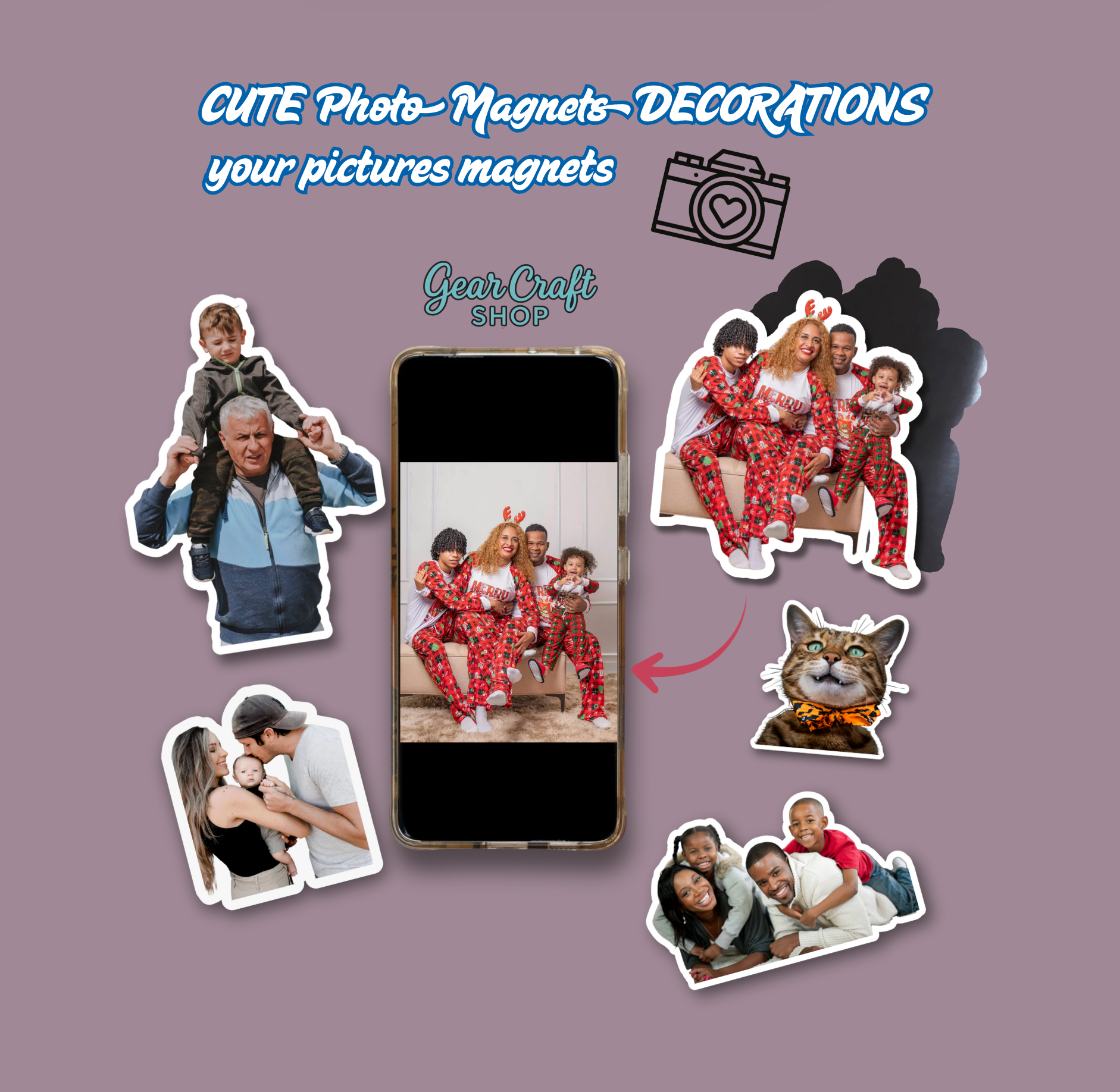 Custom Shaped Photo Magnets β Turn Memories into Art β¨
