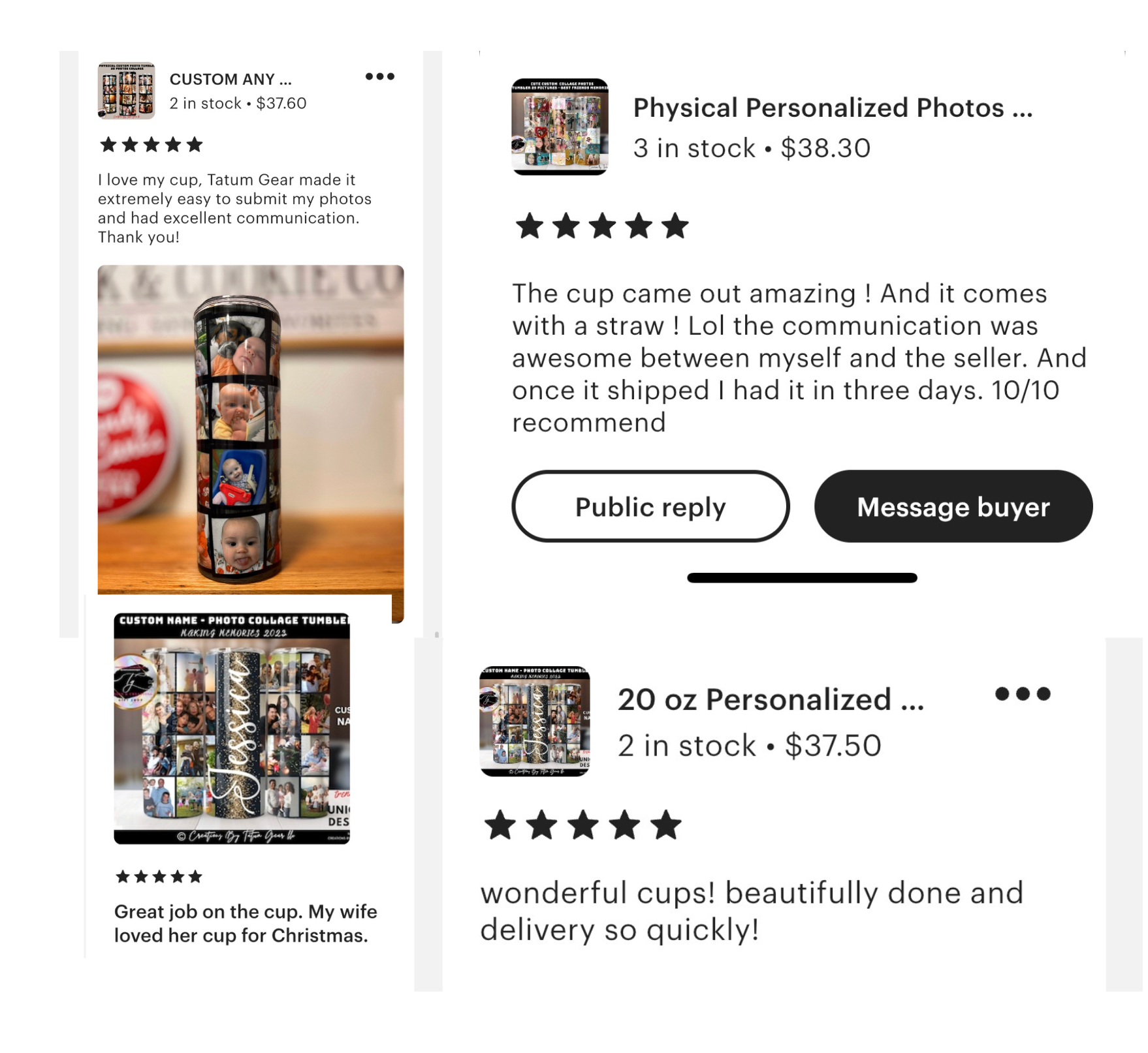 Custom 16-Photo Collage Tumbler - 20oz Personalized