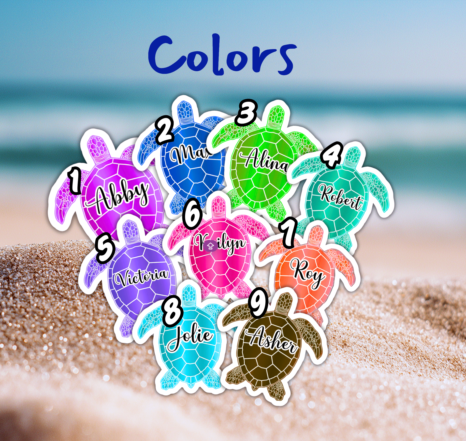 Cruise Door Magnet Sea Turtle Personalized Stateroom