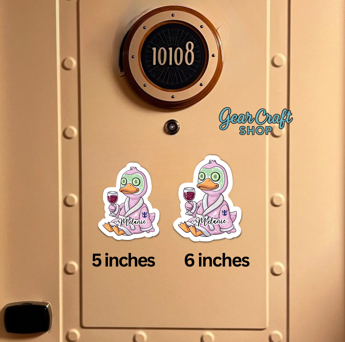 Custom Spa Duck Cruise Door Magnet – Relaxing Cruise Decor, 5" or 6"