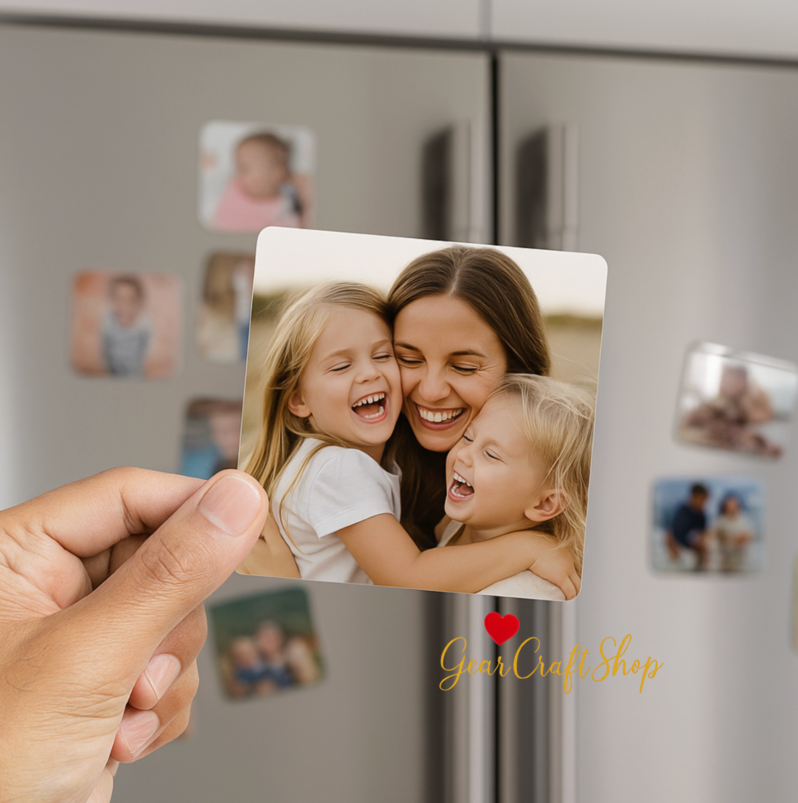 Custom Fridge Magnet with Photo Personalized Photo Magnet Family