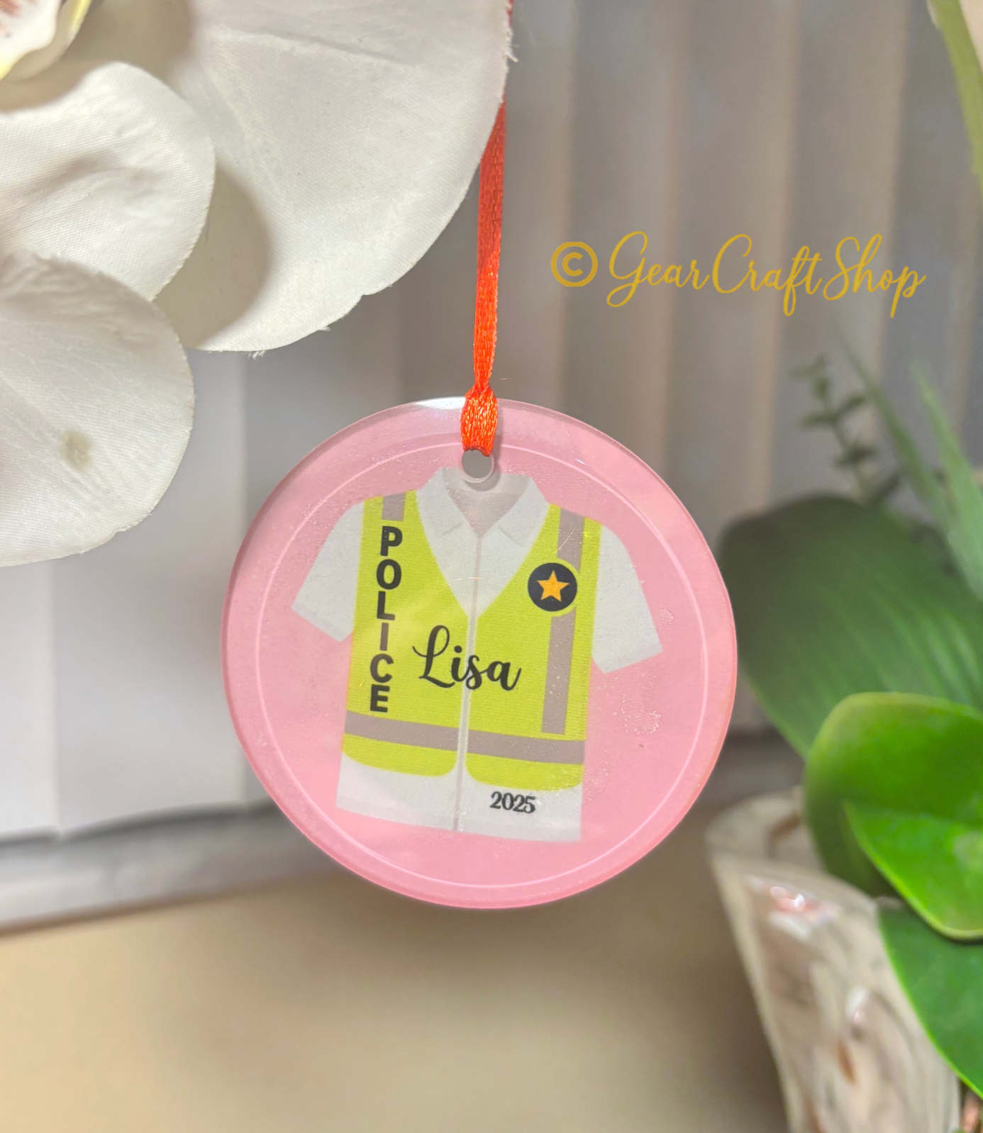 Custom Profession Glass Ornament - Personalized Christmas Tree Decoration 3"