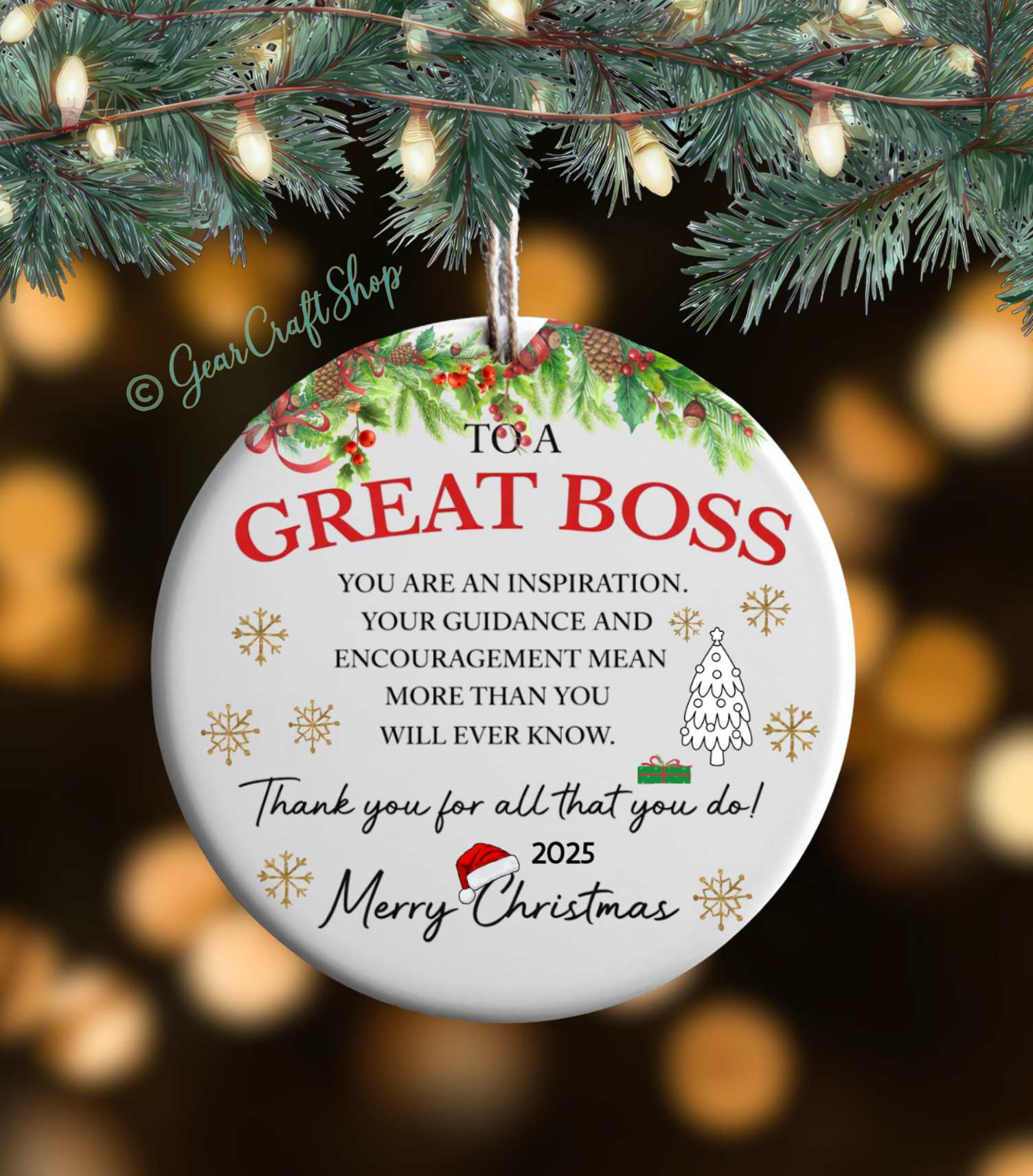 Great Boss Ceramic Ornament - Appreciation Gift for Boss & Manager
