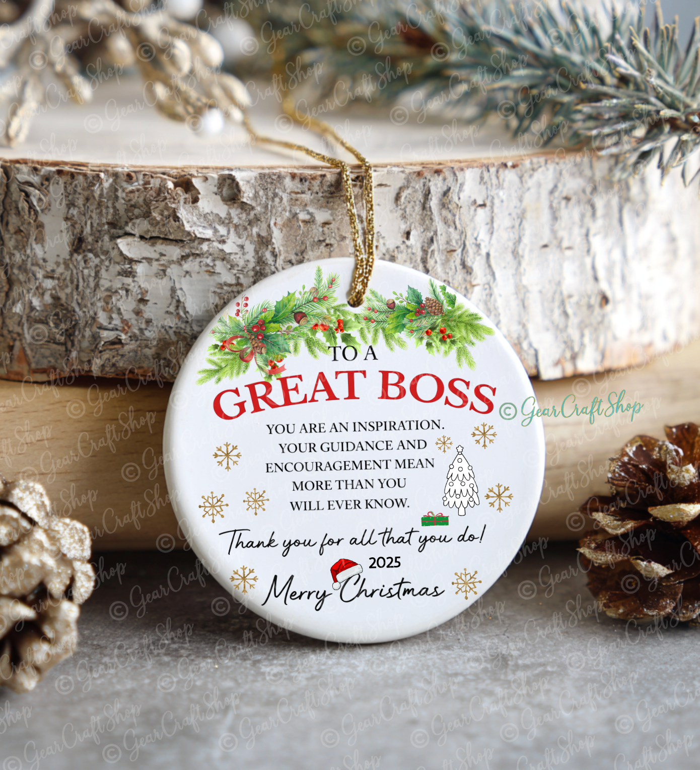 Great Boss Ceramic Ornament - Appreciation Gift for Boss & Manager