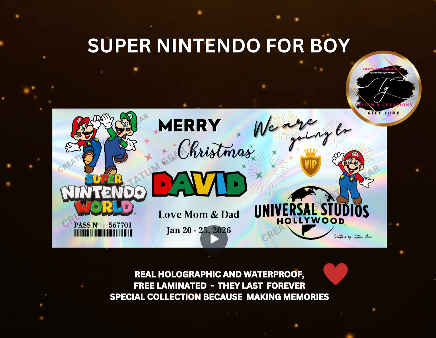 Premium Holographic Magical Surprise Ticket — by Gear Craft Shop