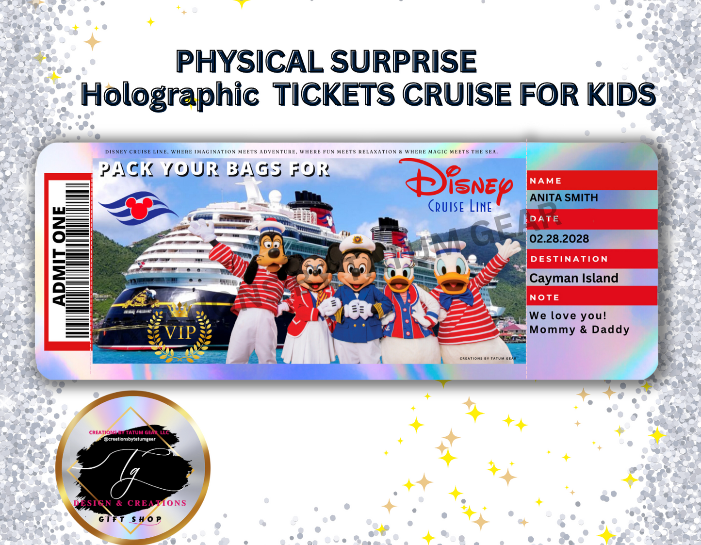 PREMIUM HOLOGRAPHIC SURPRISE TICKETS – FANCY & STUNNING!