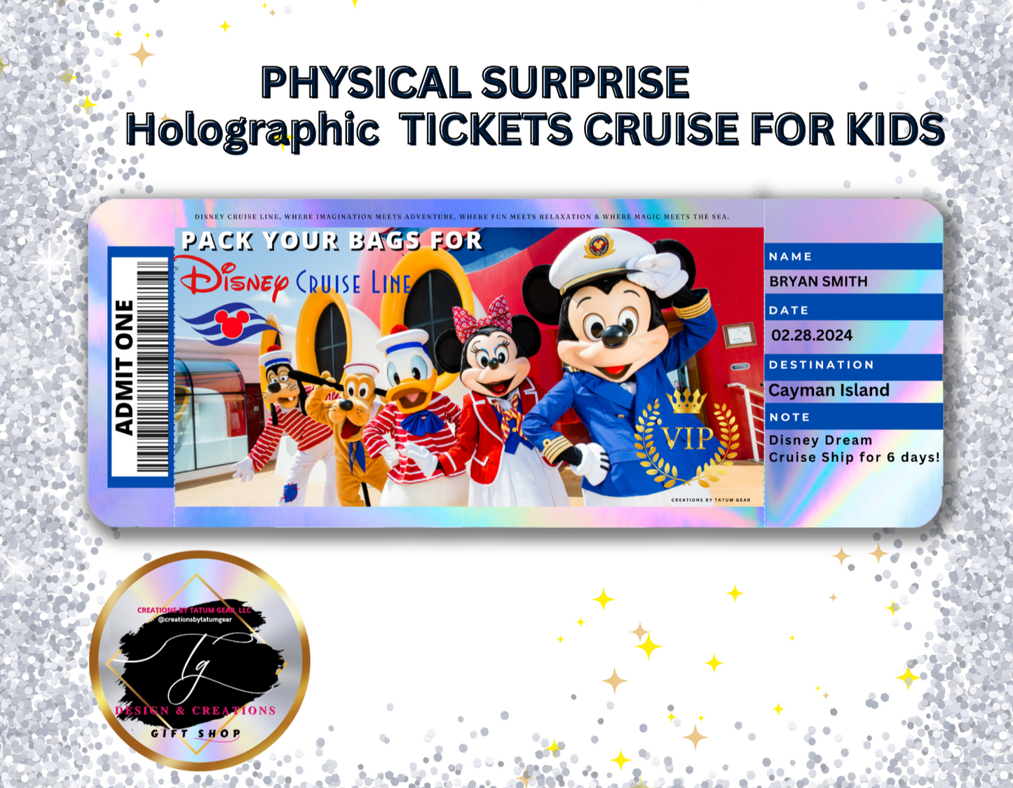 PREMIUM HOLOGRAPHIC SURPRISE TICKETS – FANCY & STUNNING!