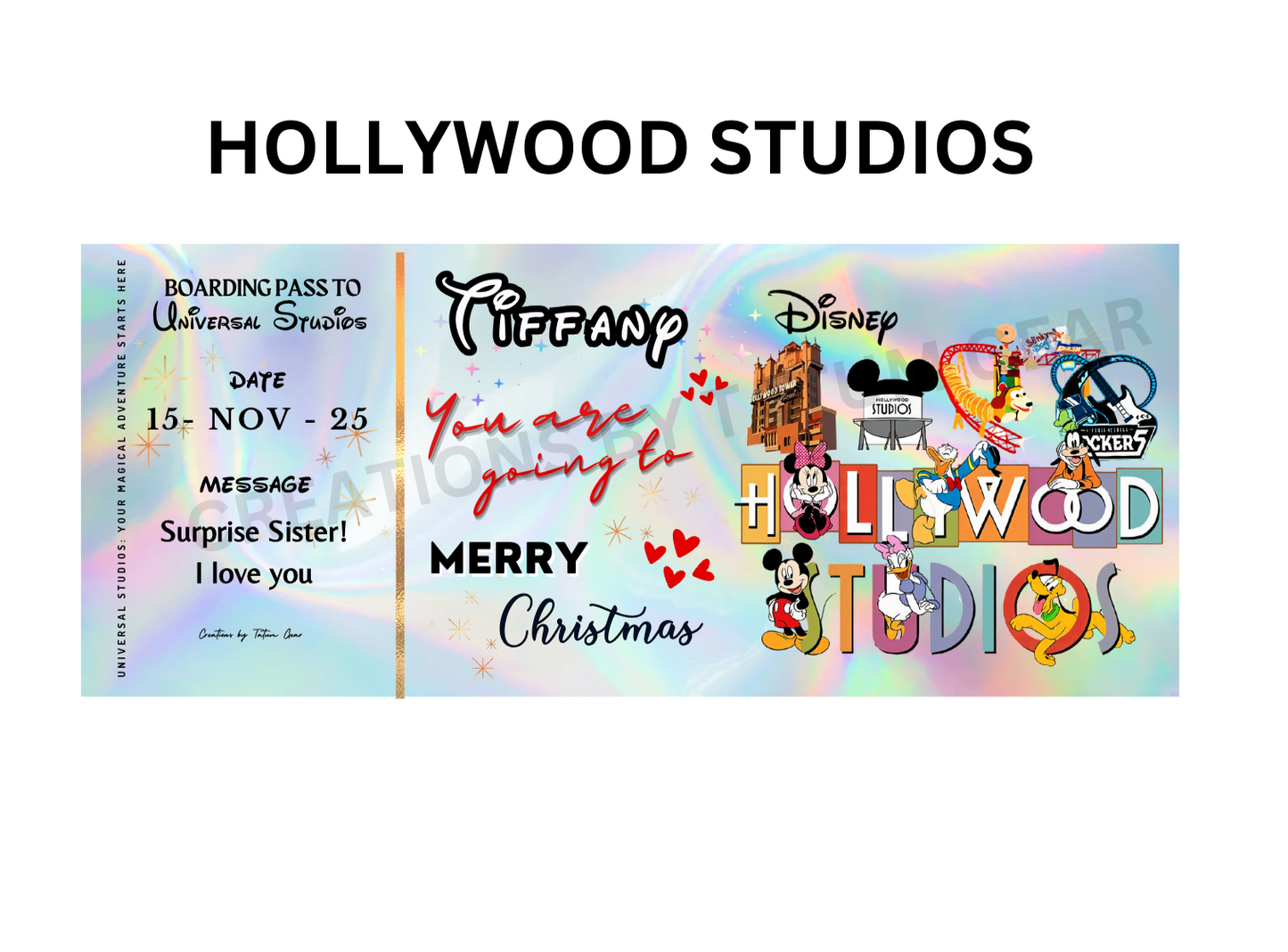 PREMIUM HOLOGRAPHIC SURPRISE TICKETS – FANCY & STUNNING!