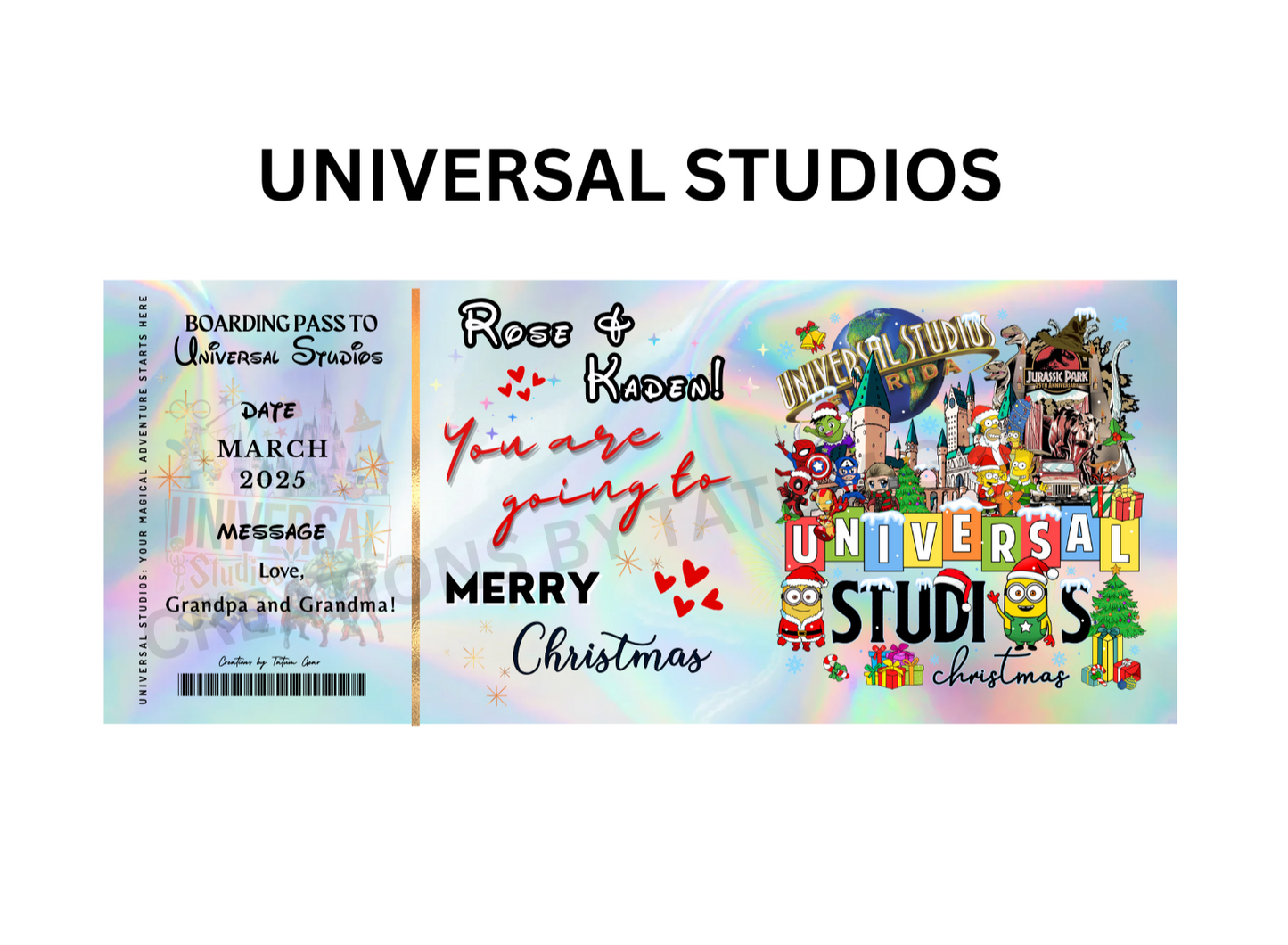 PREMIUM HOLOGRAPHIC SURPRISE TICKETS – FANCY & STUNNING!