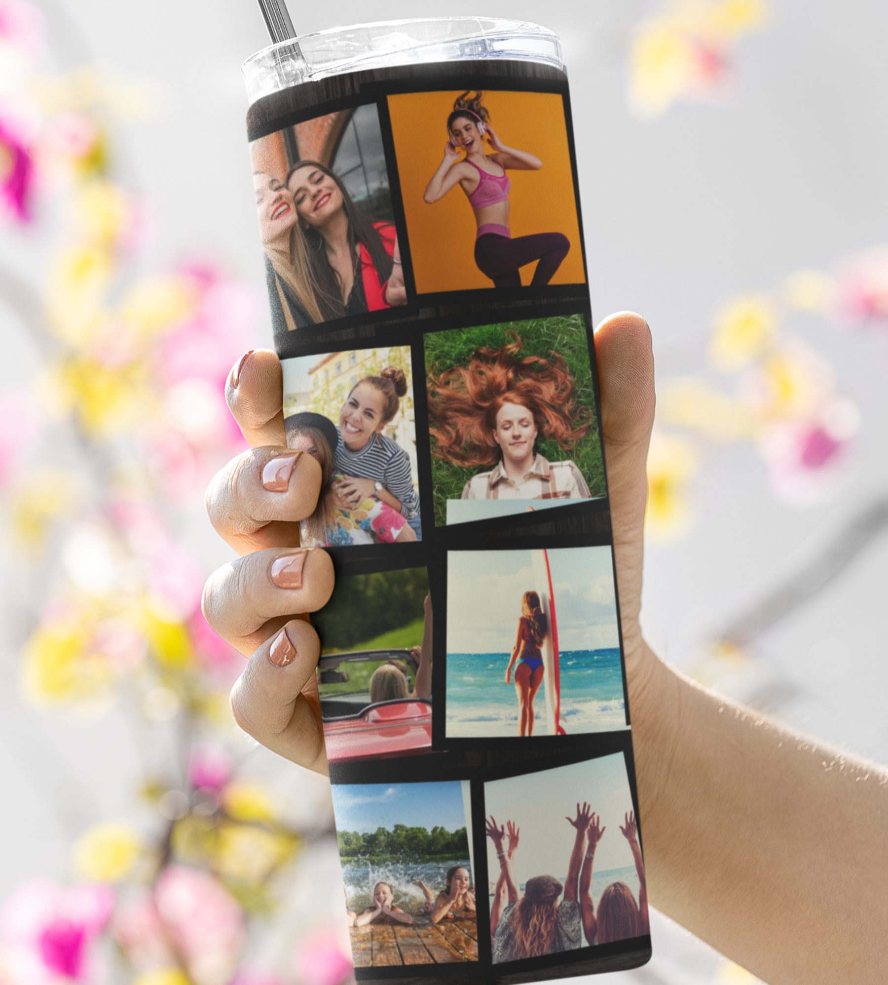 Custom 20-Photo Collage Tumbler - 20oz Personalized Keepsake